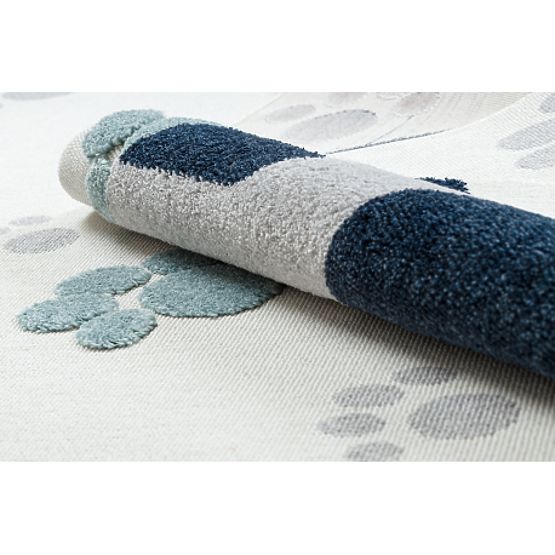 Koberec YOYO GD59 bílé / šedo - Koťátko pro děti, strukturální, senzoricky Třásně