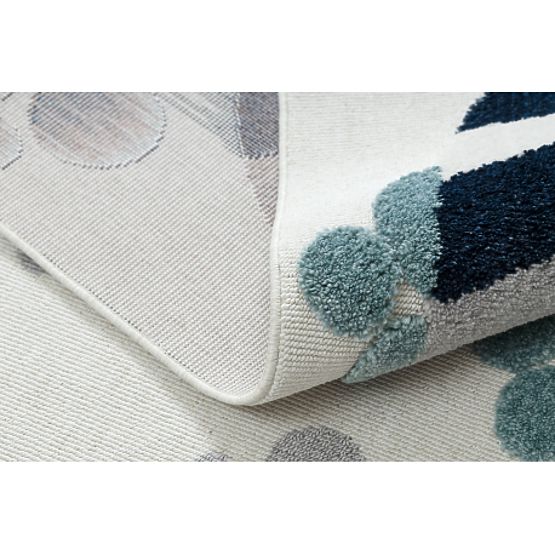 Koberec YOYO GD59 bílé / šedo - Koťátko pro děti, strukturální, senzoricky Třásně