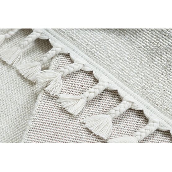 Koberec YOYO GD80 bílé / šedo - Tygr pro děti, strukturální, senzoricky Třásně