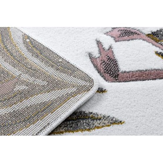 Koberec ZAHRADA, PLAMEŇÁCI, LISTY MONSTERY, krémový