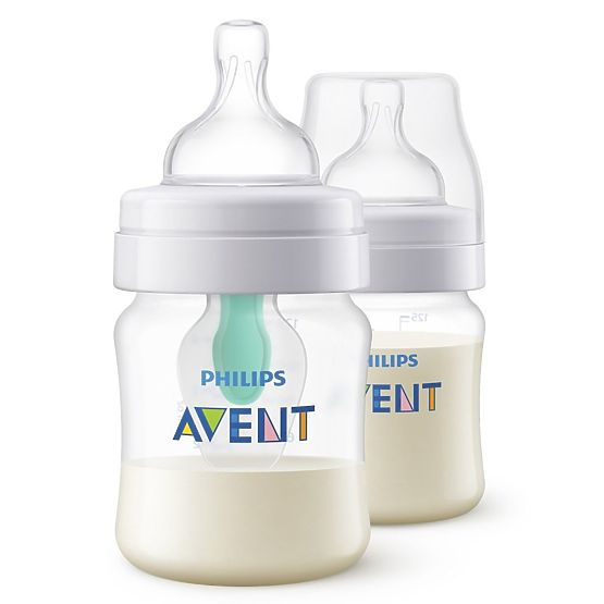 Kojenecká láhev Avent Anti-colic s ventilem AirFree 125 ml 2ks Transparentní