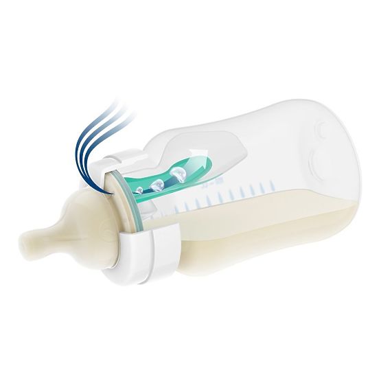 Kojenecká láhev Avent Anti-colic s ventilem AirFree 125 ml 2ks Transparentní