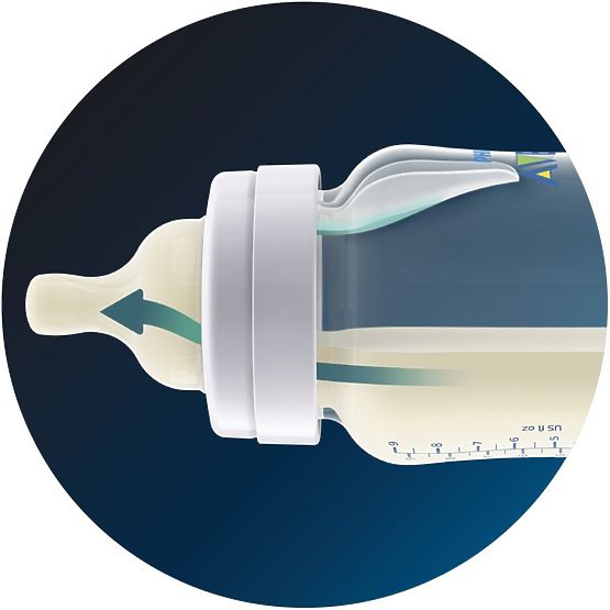 Kojenecká láhev Avent Anti-colic s ventilem AirFree 125 ml 2ks Transparentní