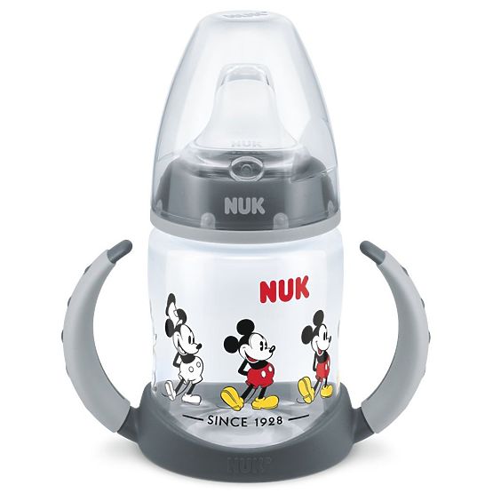 Kojenecká láhev na učení NUK Disney Mickey 150 ml šedá
