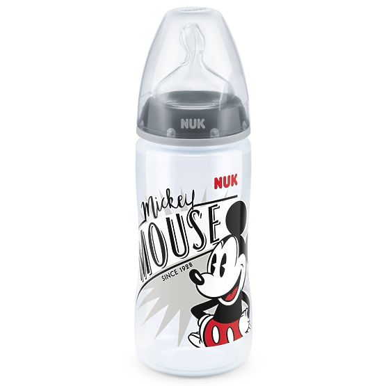 Kojenecká láhev NUK Disney Mickey Mouse 300 ml Šedá