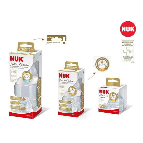 Kojenecká láhev NUK Nature Sense 150 ml bílá