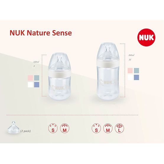 Kojenecká láhev NUK Nature Sense 150 ml tyrkysová