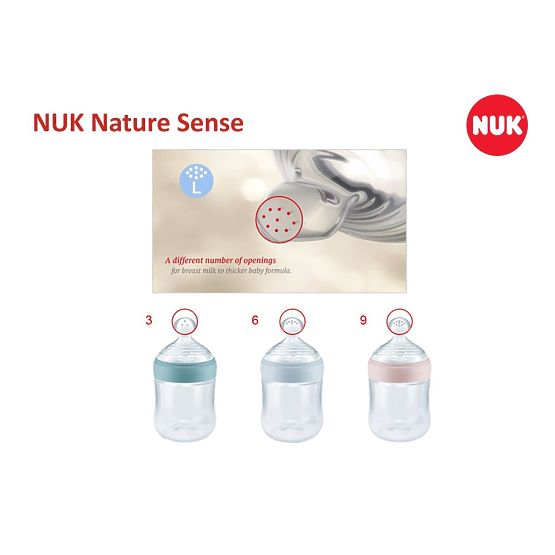 Kojenecká láhev NUK Nature Sense 260 ml bílá