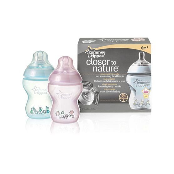Kojenecká láhev s obrázky C2N, 260ml, 2ks