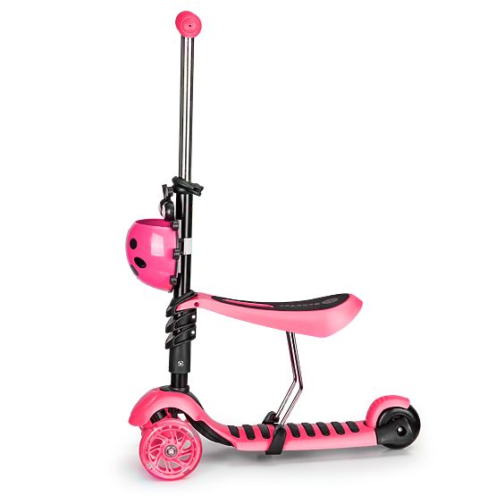 Koloběžka a odrážedlo Beruška - růžová