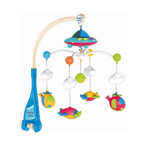 Kolotoč nad postýlku s projektorem a ovladačem Baby Mix blue Multicolor