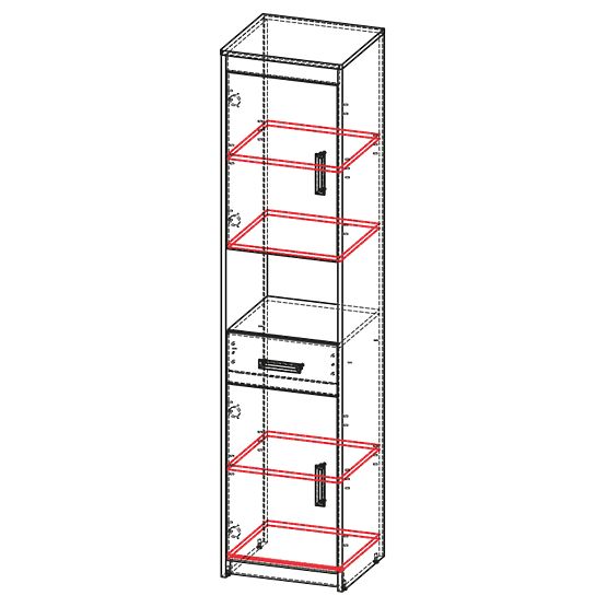 Kombinovaný regál UNI 10