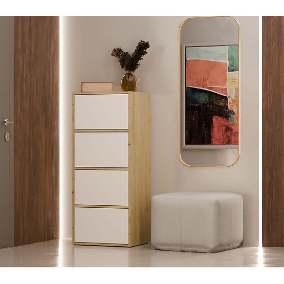 Komoda ALMA Přední BÍLÁ Korpus DUB ARTISAN