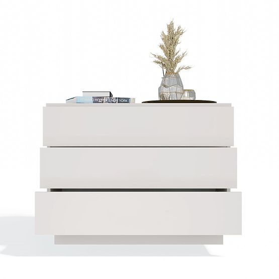 Komoda AMBER 3S Skříňka 3 Zásuvky Do Ložnice Obývacího Pokoje KAŠMÍR Béžová