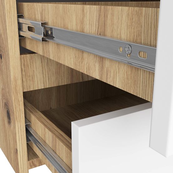 KOMODA CL100 6SZ PK DUB ARTISAN / BÍLÁ