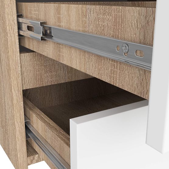 KOMODA CL100 6SZ PK DUB SONOMA / BÍLÁ
