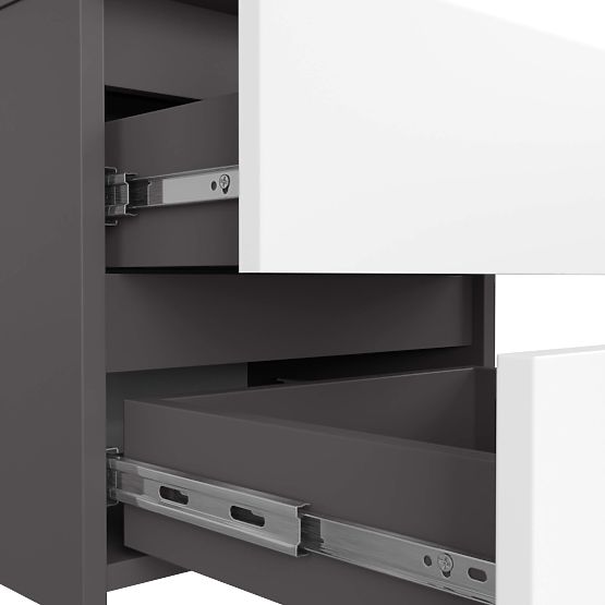 KOMODA CL2 2SZ CLP PK GRAFIT ŠEDÁ / BÍLÁ