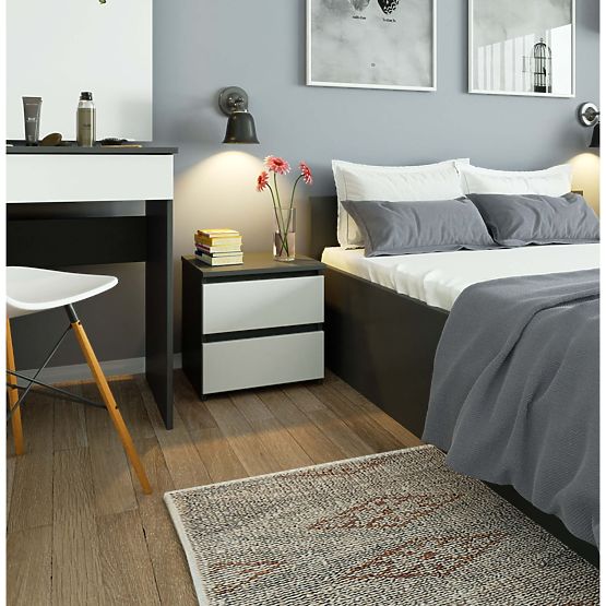 KOMODA CL2 2SZ CLP PK GRAFIT ŠEDÁ / BÍLÁ