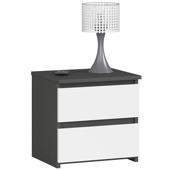 KOMODA CL2 2SZ CLP PK GRAFIT ŠEDÁ / BÍLÁ