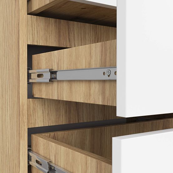 KOMODA CL3 3SZ CLP PK DUB ARTISAN / BÍLÁ