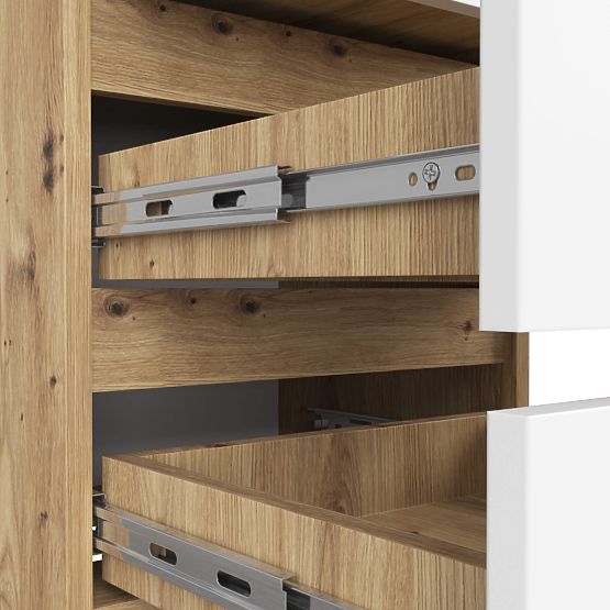 KOMODA CL3/40 DUB ARTISAN / BÍLÁ