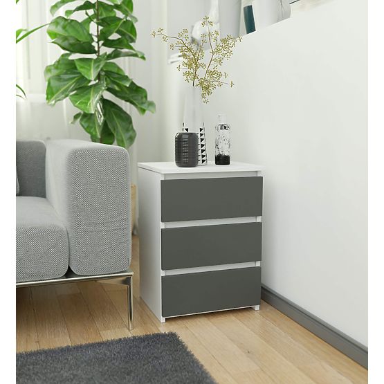 KOMODA CL3/40 PK BÍLÁ / ŠEDÁ