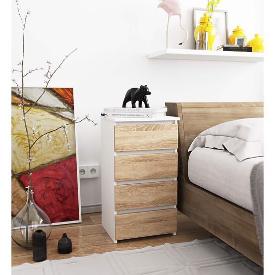 KOMODA CL4 PK BÍLÁ / DUB SONOMA