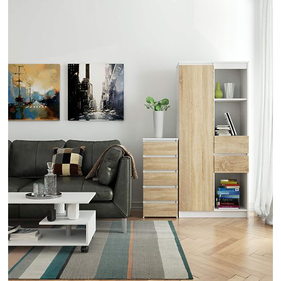 KOMODA CL5 PK BÍLÁ / DUB SONOMA