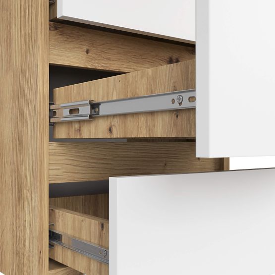 KOMODA CL6 PK DUB ARTISAN / BÍLÁ