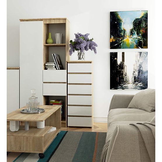 KOMODA CL6 PK DUB SONOMA / BÍLÁ