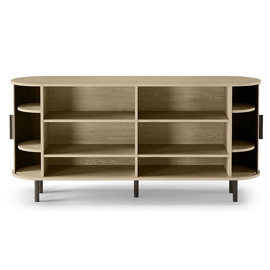 Komoda Gliss, zaoblená, lamely, světlý dub