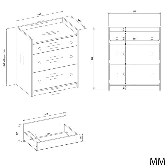 Komoda HOUSTON BÍLÁ