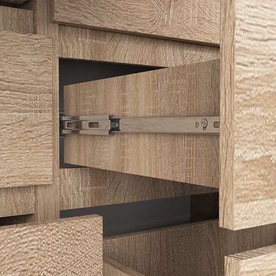 KOMODA K 120 cm 8 ZÁSUVKY PK DUB SONOMA