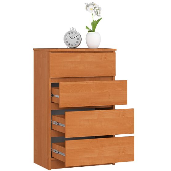 KOMODA K 60 cm 4 ZÁSUVKY PK OLŠE