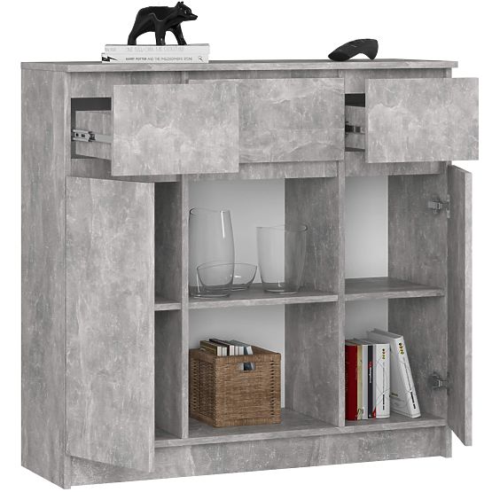 KOMODA K100 2D 3SZ 1P PK BETON