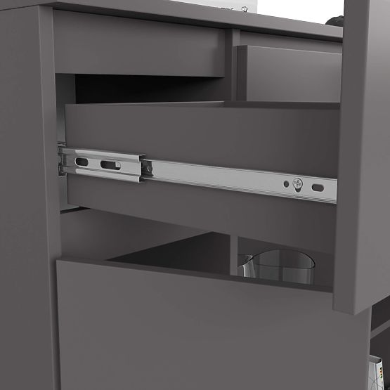 KOMODA K100 2D 3SZ 1P PK GRAFIT ŠEDÁ