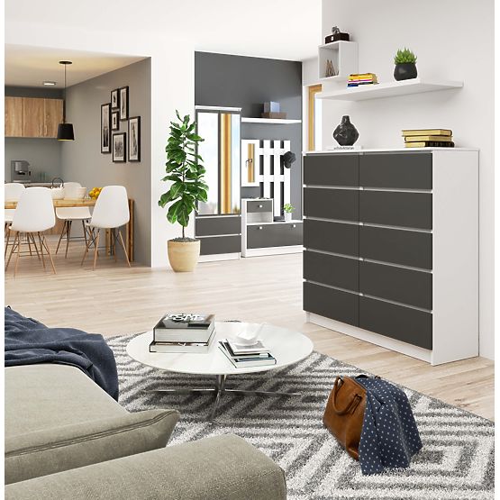 KOMODA K120 10SZ CLP PK BÍLÁ / ŠEDÁ