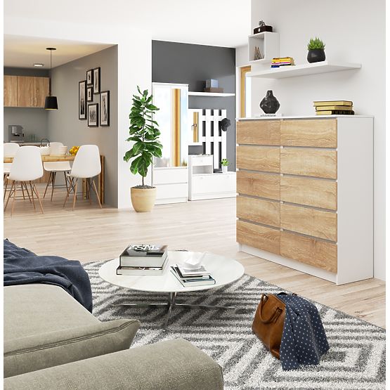 KOMODA K120 10SZ CLP PK BÍLÁ / SONOMA