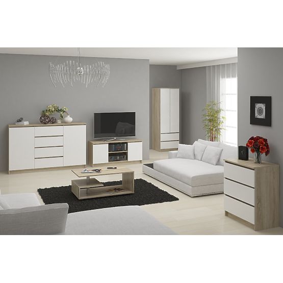 KOMODA K120 6SZ CLP PK DUB SONOMA / BÍLÁ