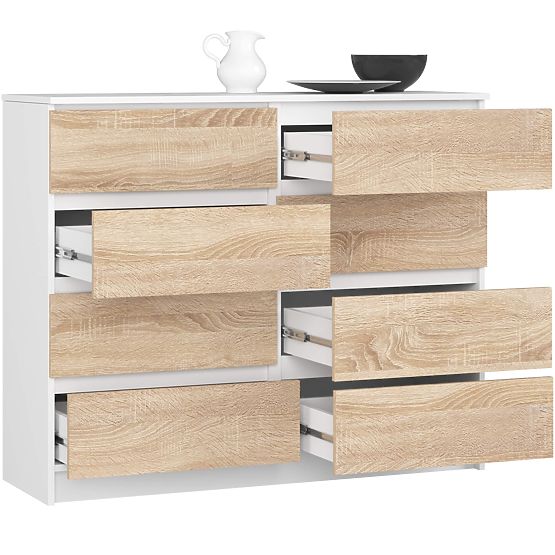 KOMODA K120 8SZ PK BÍLÁ / SONOMA
