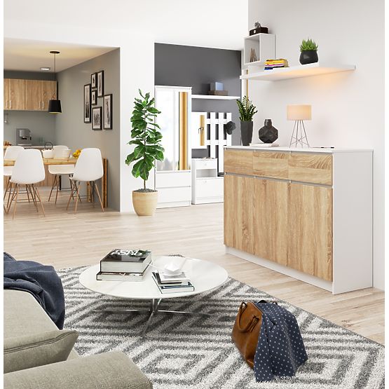 KOMODA K140 3D 3SZ CLP PK BÍLÁ / SONOMA