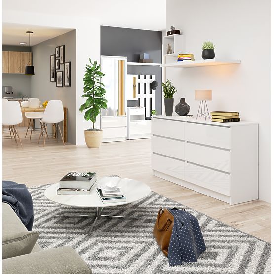 KOMODA K140 6SZ CLP PK BÍLÝ LESK