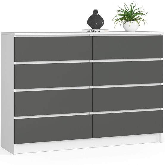 KOMODA K140 8SZ CLP PK BÍLÁ / ŠEDÁ