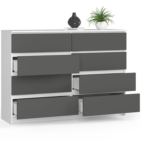 KOMODA K140 8SZ CLP PK BÍLÁ / ŠEDÁ