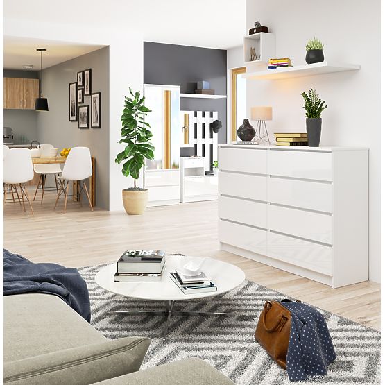 KOMODA K140 8SZ CLP PK BÍLÝ LESK