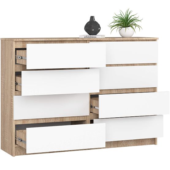 KOMODA K140 8SZ CLP PK SONOMA / BÍLÁ