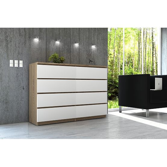 KOMODA K140 8SZ CLP PK SONOMA / BÍLÁ