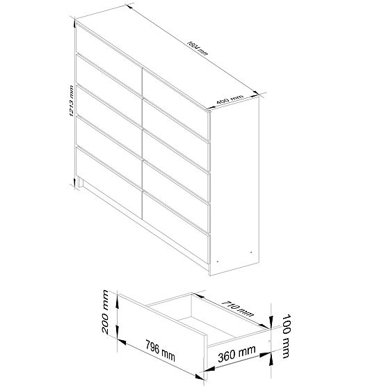 KOMODA K160 10SZ CLP OLŠE