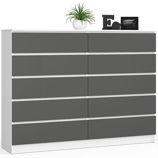 KOMODA K160 10SZ CLP PK BÍLÁ / ŠEDÁ