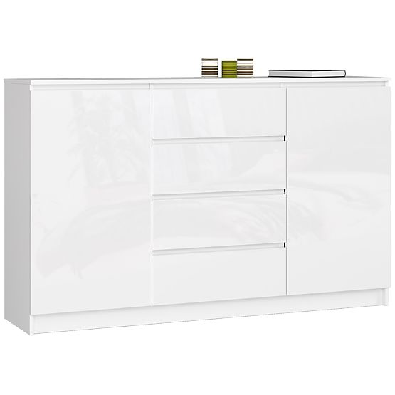 KOMODA K160 2D 4SZ CLP PK BÍLÝ LESK